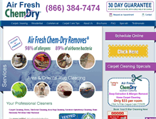 Tablet Screenshot of airfreshchemdry.com